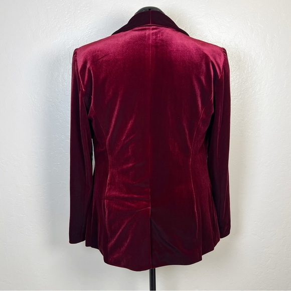 INC International Concepts Women’s Size Large Port Velvet Single Button Blazer - Picture 3 of 12